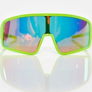NWOT DOLLS KILL LIME POWER SURGE SHIELD SUNGLASSES SOLD OUT
